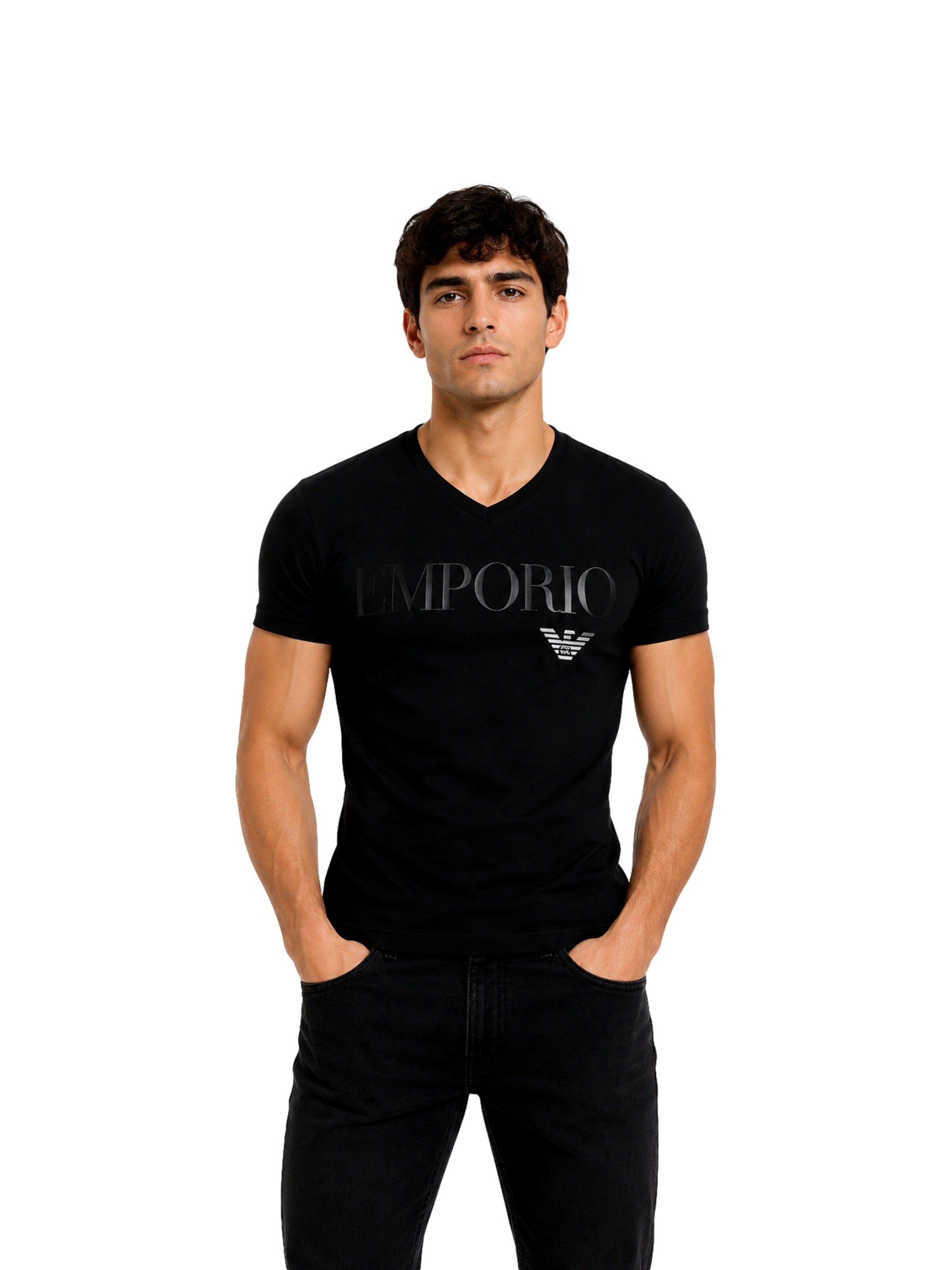 Emporio Armani Majica | črna barva: sprednja stran