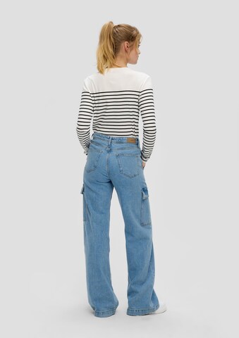 s.Oliver Wide Leg Cargojeans 'Suri' i blå