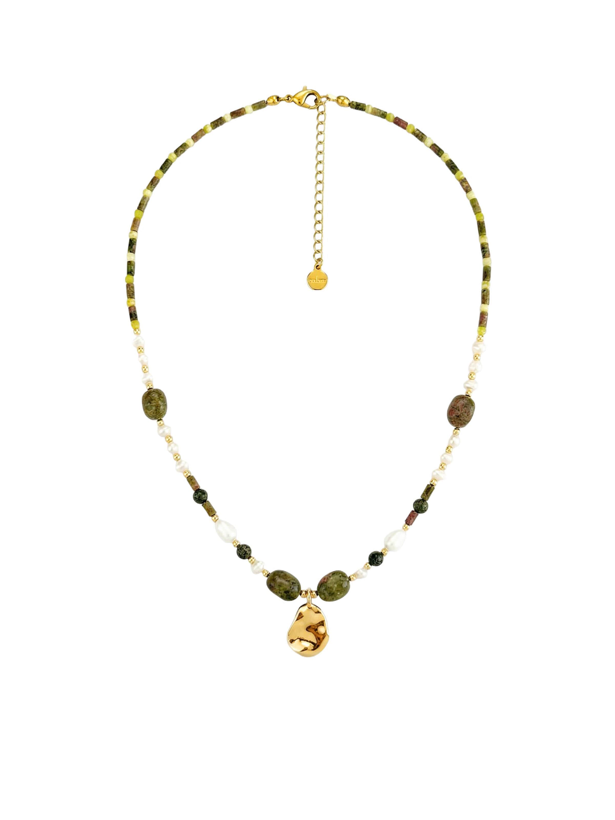 Nemomatheo Necklace 'Regenwaldgeist' in Gold: front