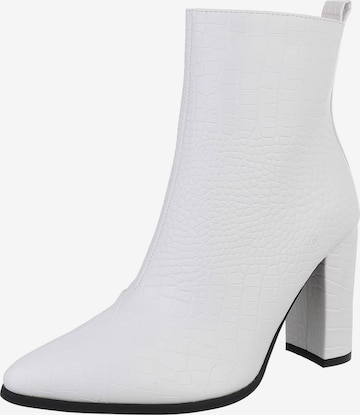 Ital-Design Stiefelette in Weiß: Vorderseite