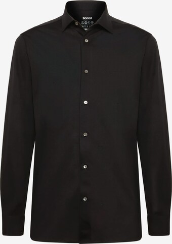 Boggi Milano Button Up Shirt in Black: front