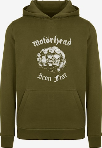 Merchcode Sweatshirt 'Motorhead - Iron Fist' in Groen: voorkant