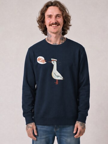 Sweat-shirt 'Moin Seagull' Watapparel en bleu : devant