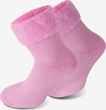 Chaussettes 'Extrem Hot' Polar Husky en rose : devant