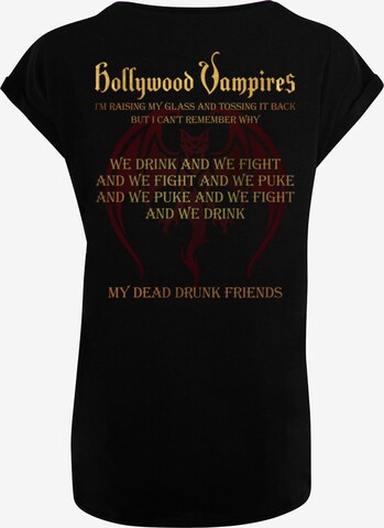 Maglietta 'Hollywood Vampires - Drink Fight Puke' di Merchcode in nero