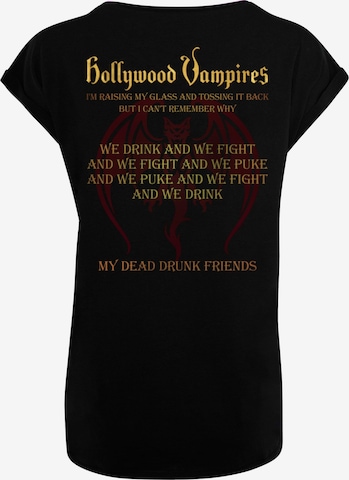Merchcode Shirt 'Hollywood Vampires - Drink Fight Puke' in Schwarz