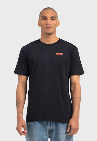 Oldskull Shirt 'Retro Pixel Lady' in Black