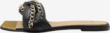 faina Mules in Black: front