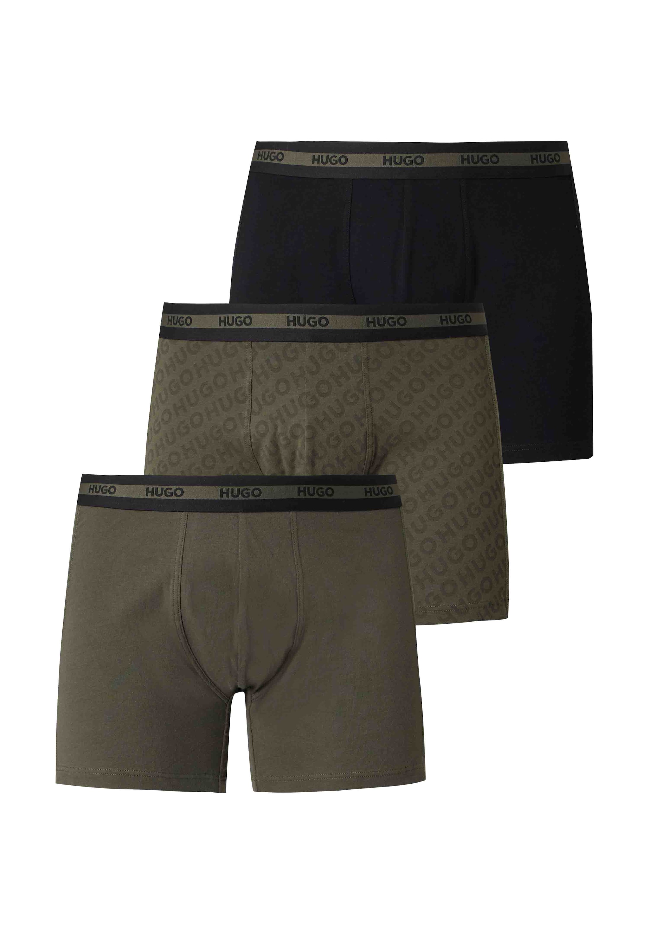 HUGO Boxershorts in Groen: voorkant