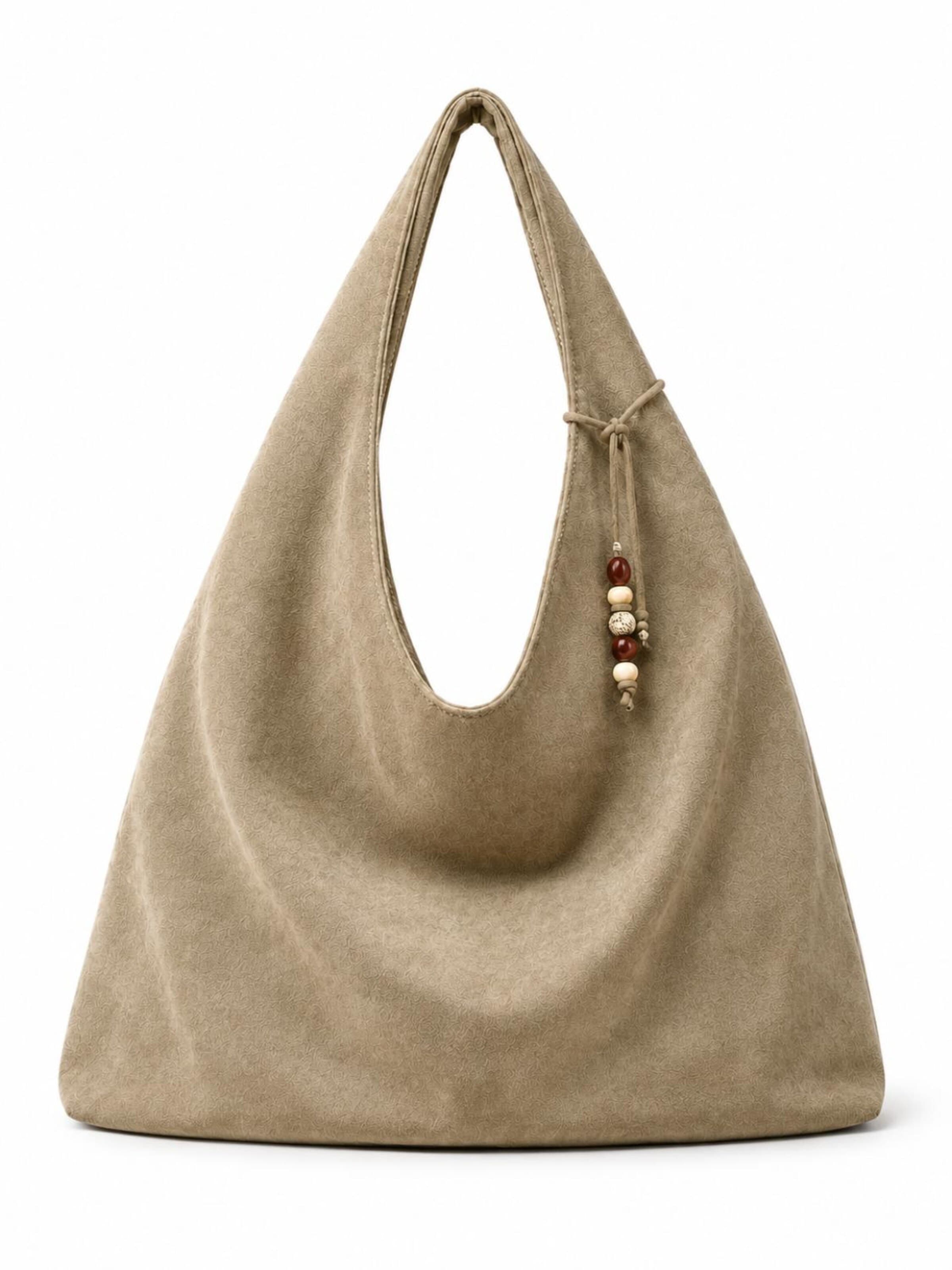HNK Schoudertas 'Hobo-Tasche Taupe' in Grijs