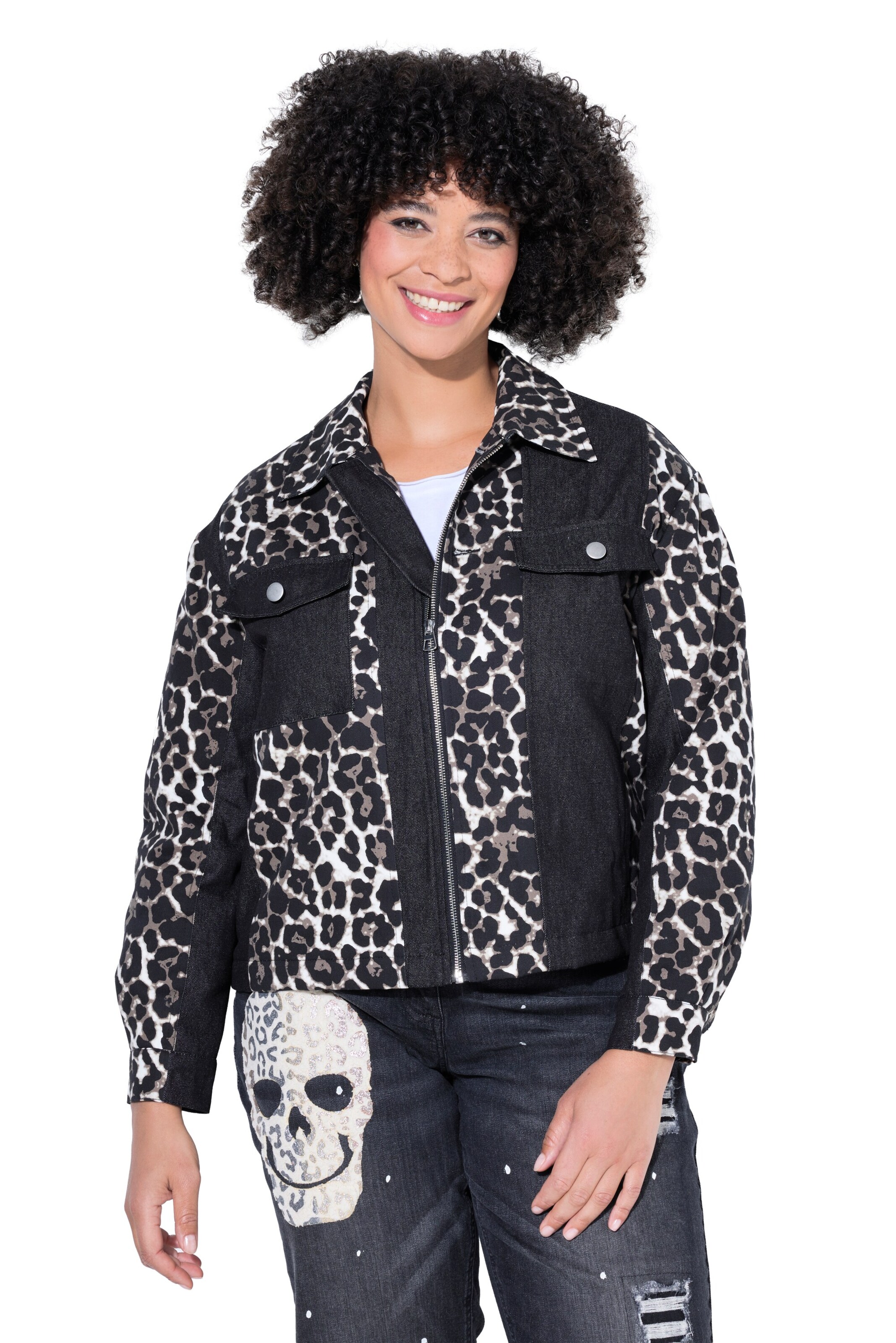 Angel of Style Tussenparka in Zwart: voorkant