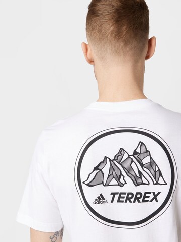 T-Shirt fonctionnel ADIDAS TERREX en blanc