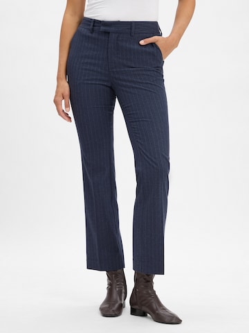 MOS MOSH Regular Bandplooibroek 'MMEllen Carie' in Blauw: voorkant