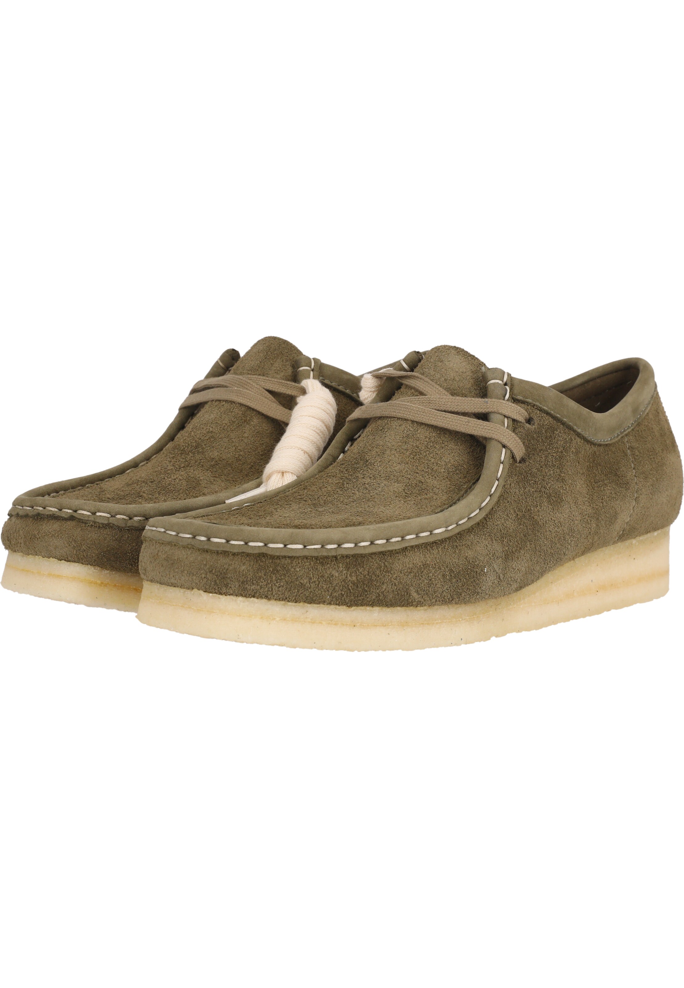 CLARKS Schnürschuhe 'Wallabee' in Grün
