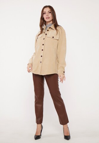 Awesome Apparel Blouse in Beige