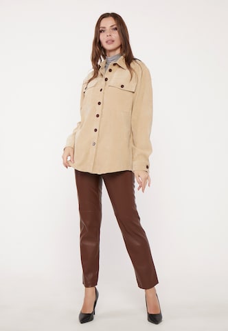 Awesome Apparel Blouse in Beige