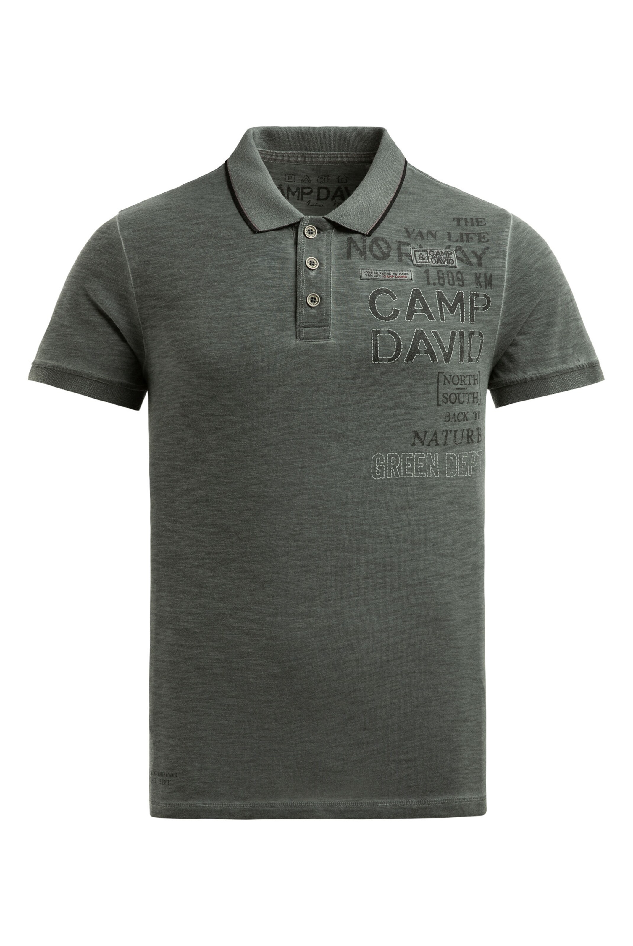 CAMP DAVID Shirt in Green: front