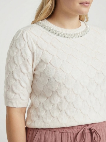 Pullover 'Francesca' di Guido Maria Kretschmer Curvy in bianco