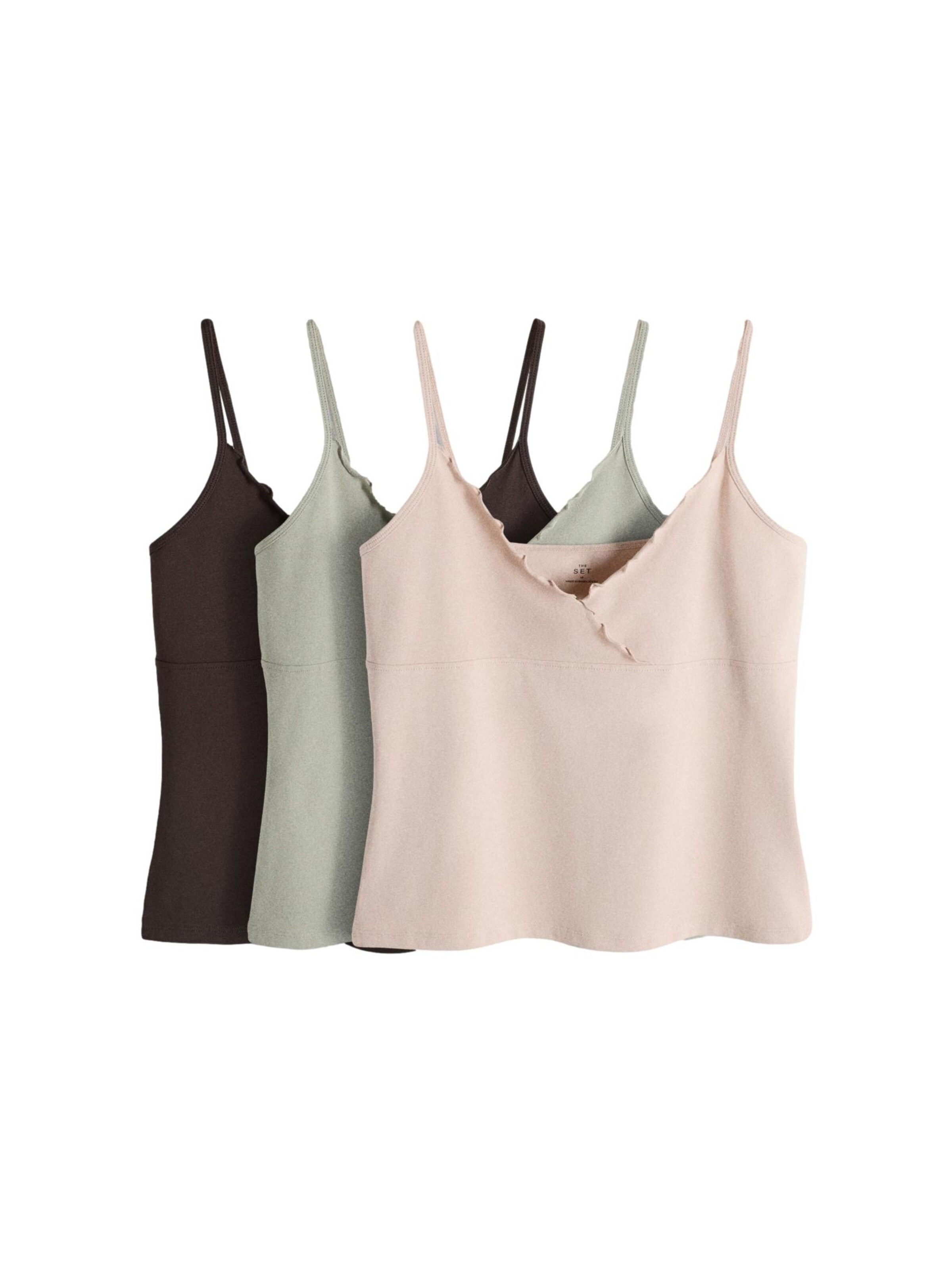Maglietta intima di The Set in marrone: frontale