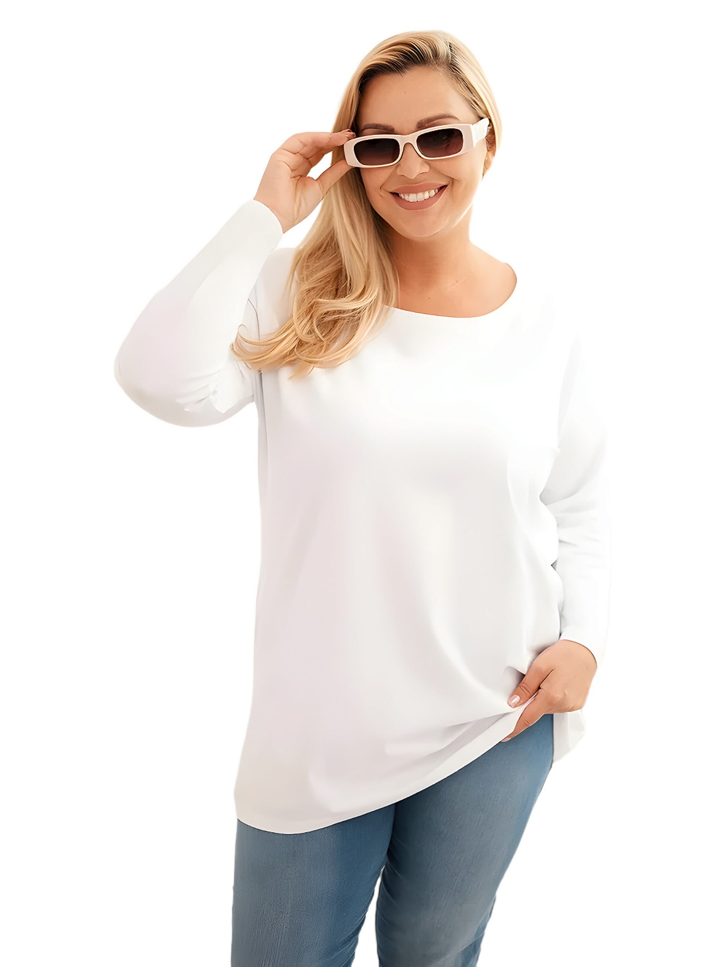 Lumera Blouse in Wit: voorkant