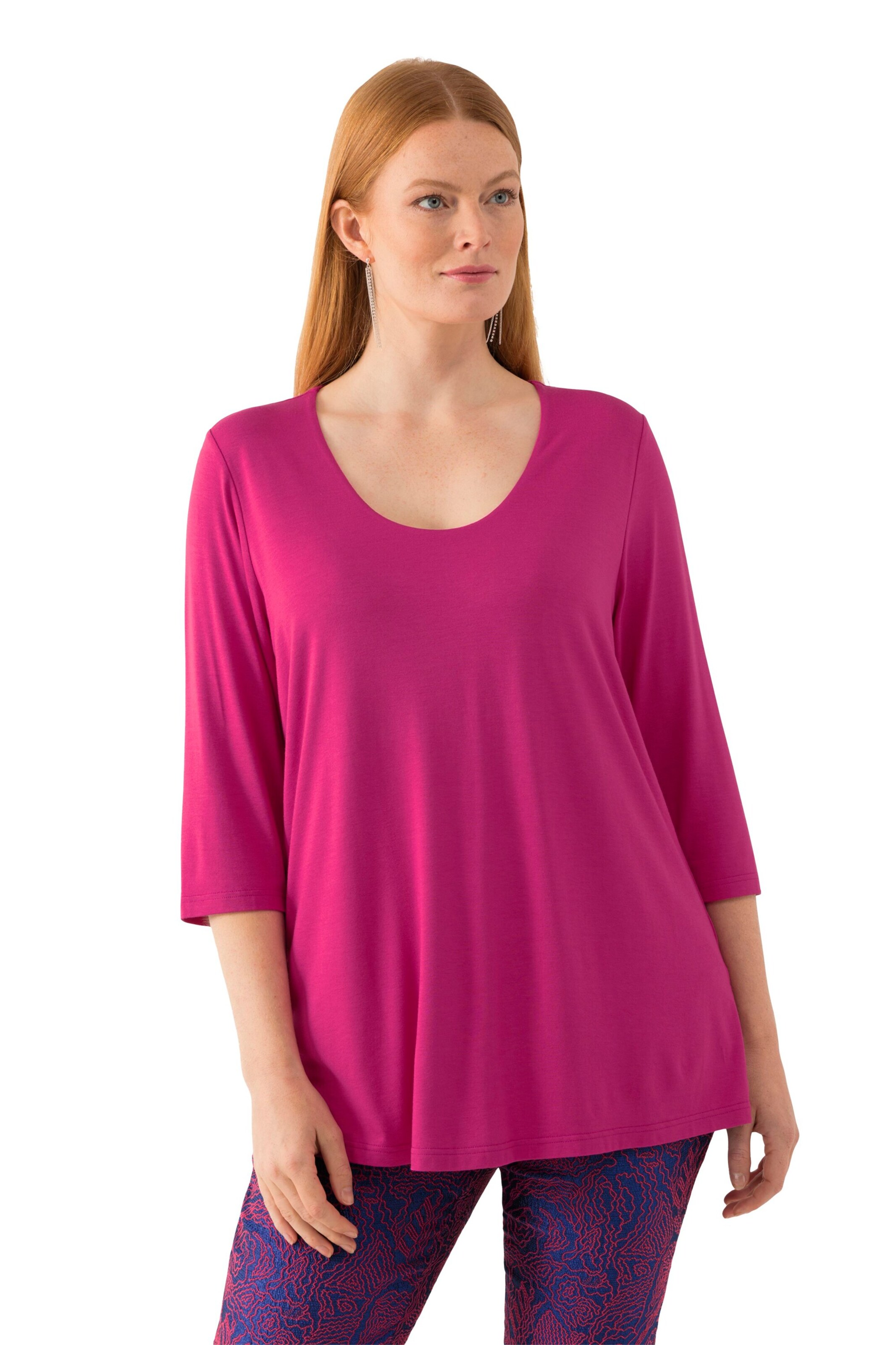 Ulla Popken Shirt in Roze: voorkant
