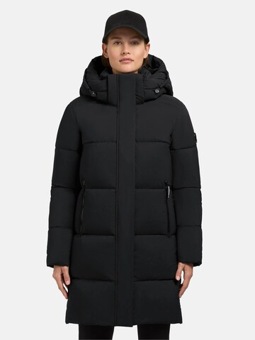 Cappotto invernale 'Haya Matt' di khujo in nero: frontale