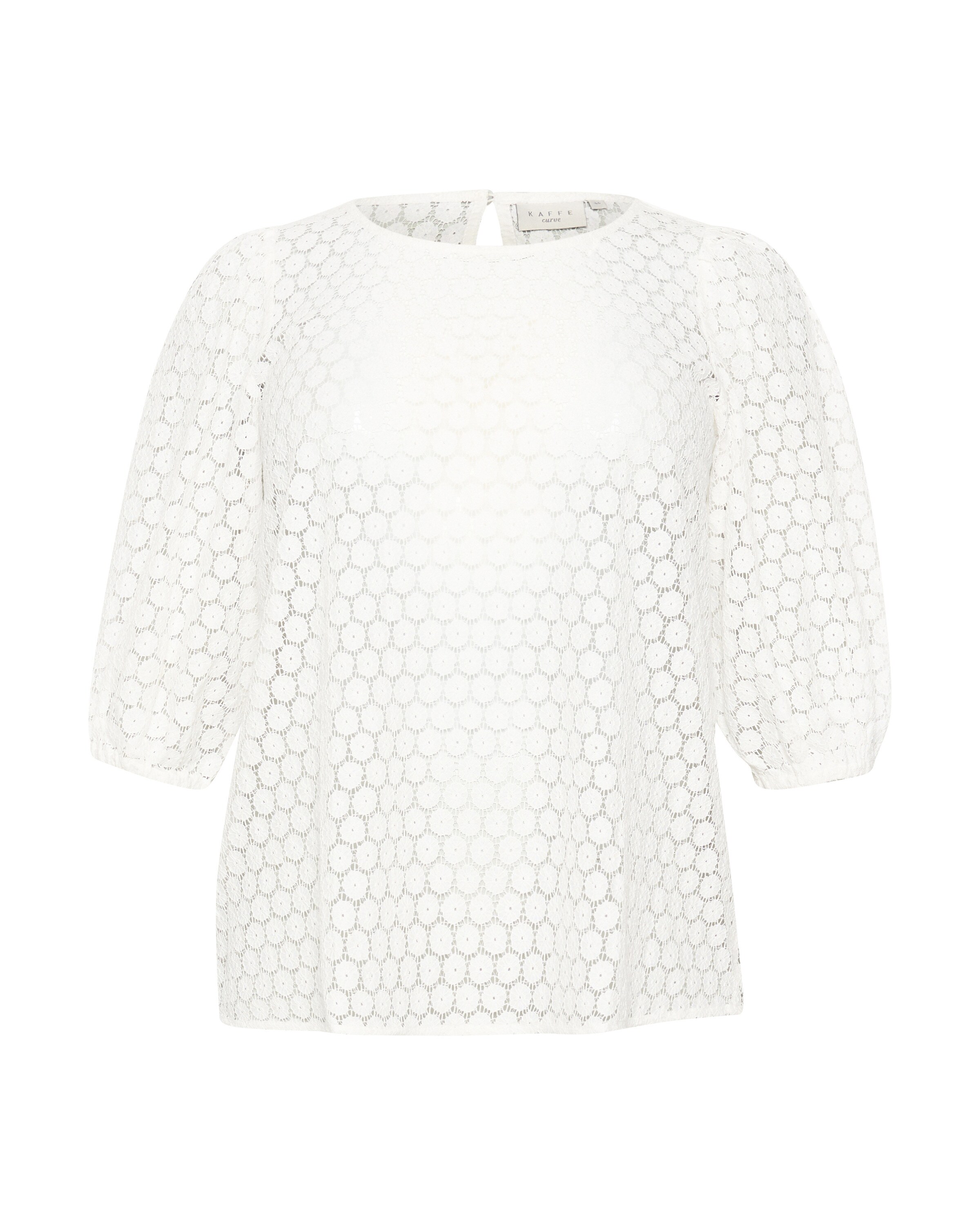 KAFFE CURVE Blouse in White: front