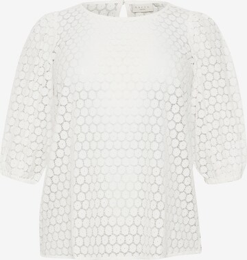 KAFFE CURVE Blouse in White: front