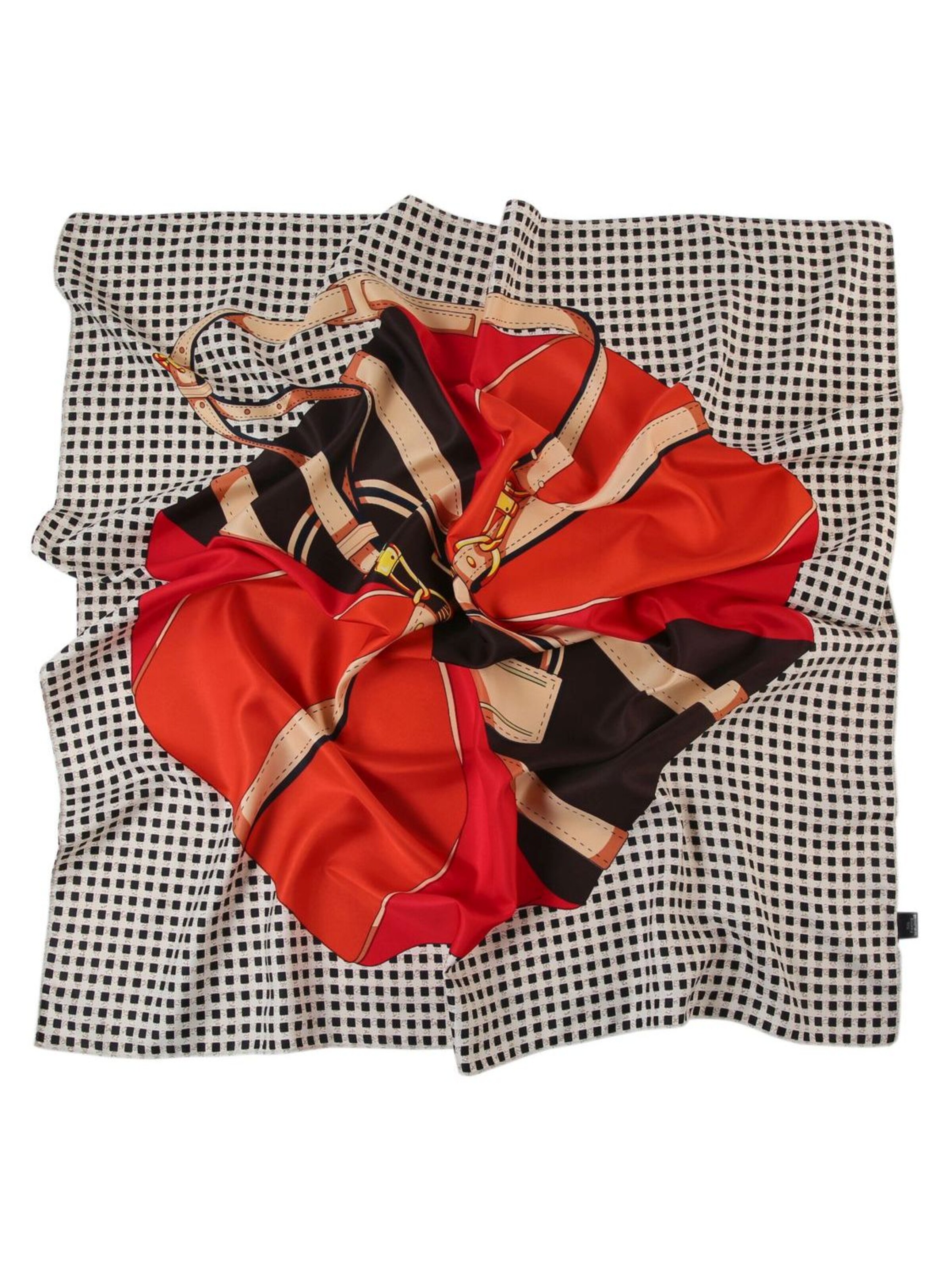 Écharpe alberto cabale en rouge : devant