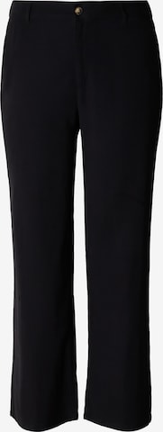 ONLY Carmakoma Loosefit Lærredsbukser 'CARARIS' i sort: forside