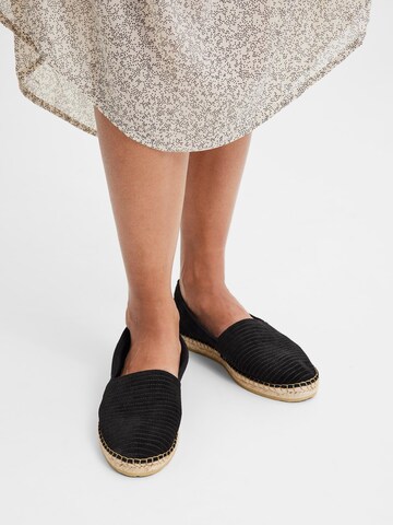 Espadrilles 'Ellen' SELECTED FEMME en noir