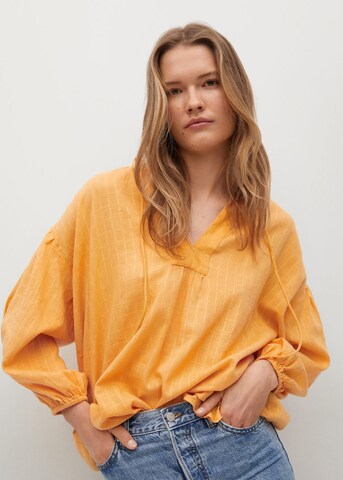 MANGO Blouse in Yellow: front