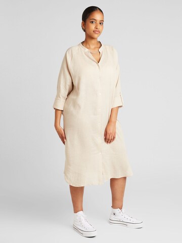 ONLY Carmakoma - Vestido camisero 'TOKYO' en blanco: frente