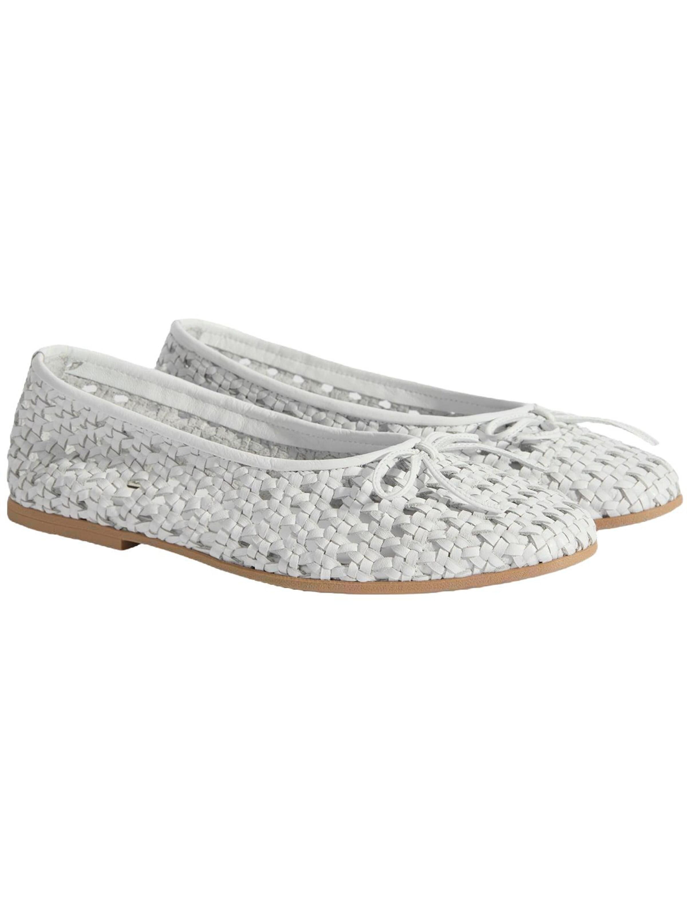 Desa Ballet Flats 'Ballettschuhe' in White: front