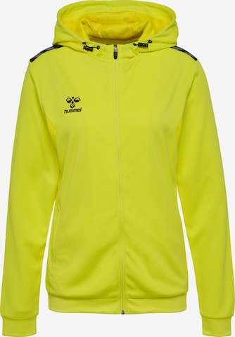 Veste de survêtement 'AUTHENTIC PL' Hummel en jaune : devant