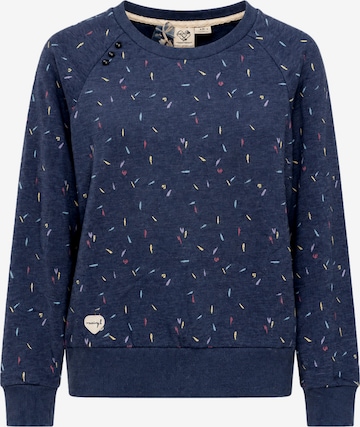 Ragwear Collegepaita 'Johanka Organic' värissä sininen: etupuoli