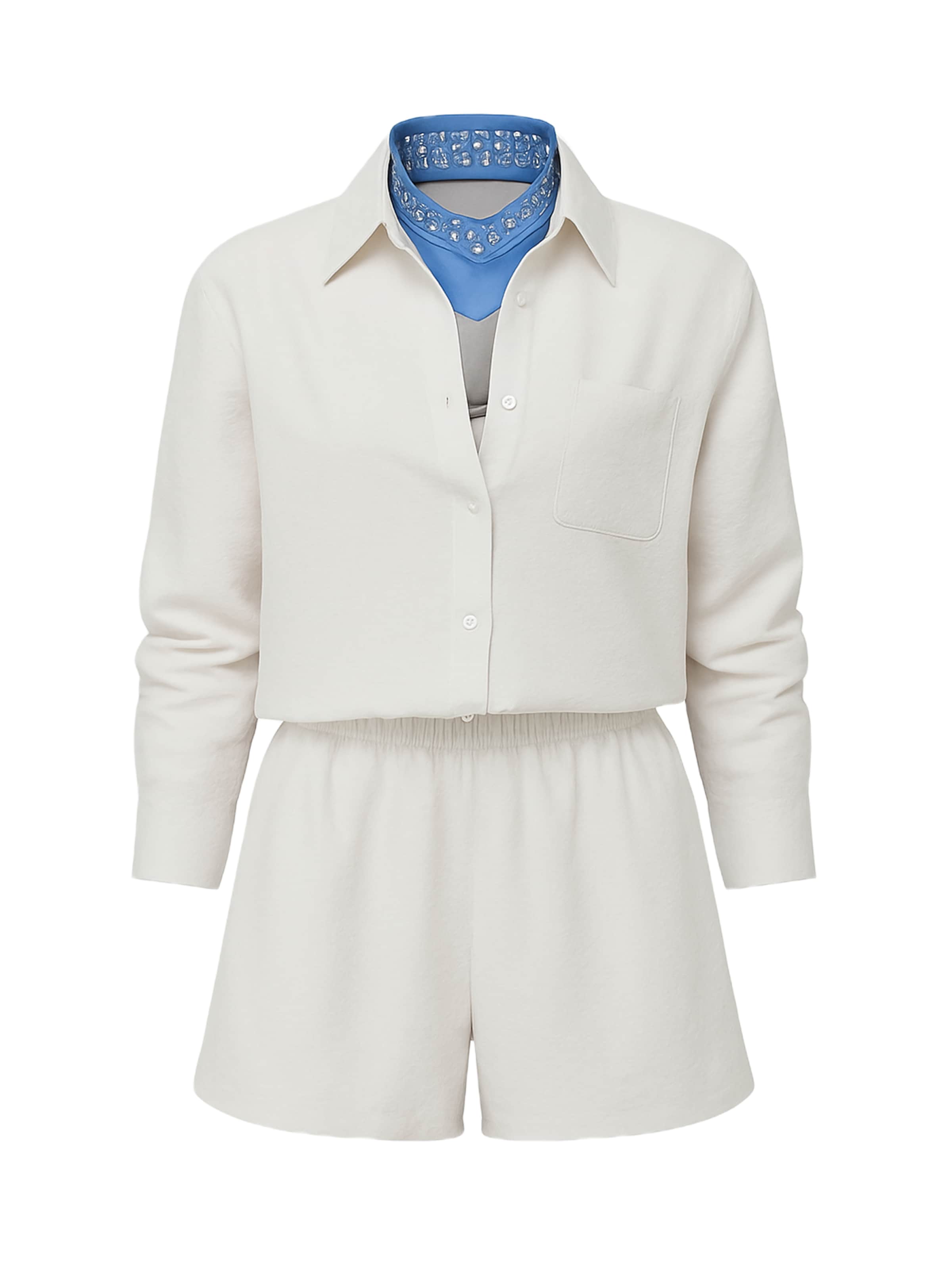 C&City Pantsuit in White: front