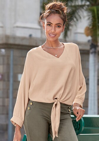 Camicia da donna di VIVANCE in beige: frontale