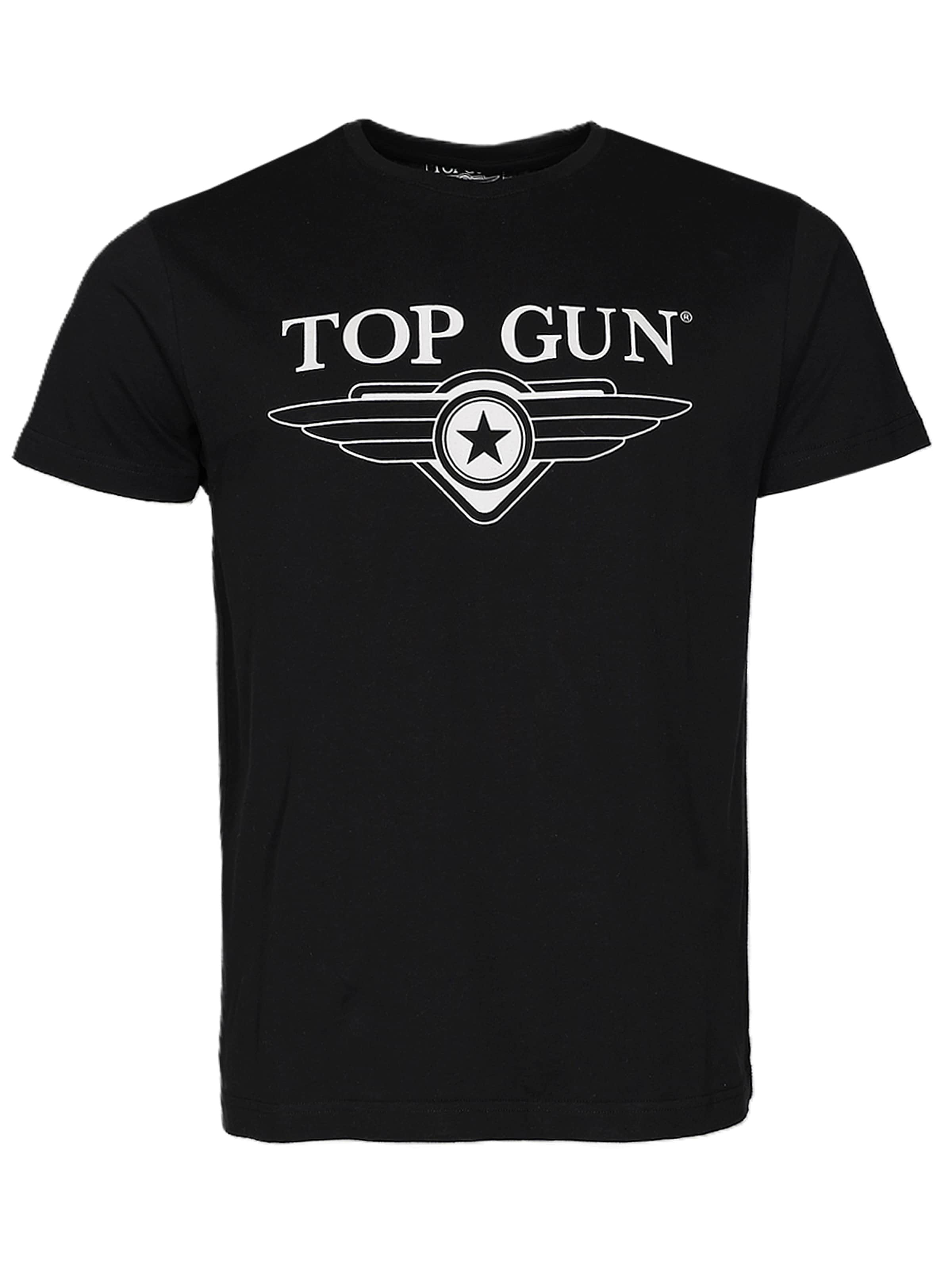 TOP GUN Shirt 'TG25022' in Black: front