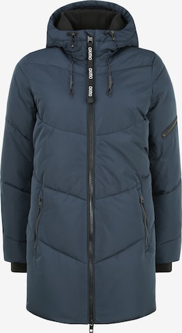 Oxmo Winter Coat 'Junchen' in Blue: front