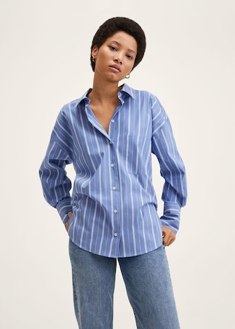 MANGO Blouse 'Rayi' in Blauw: voorkant