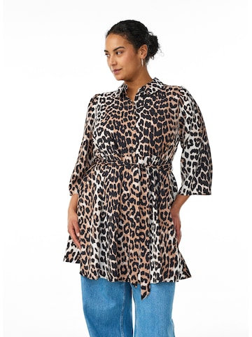 Tunica 'Vkam' di Zizzi in marrone: frontale