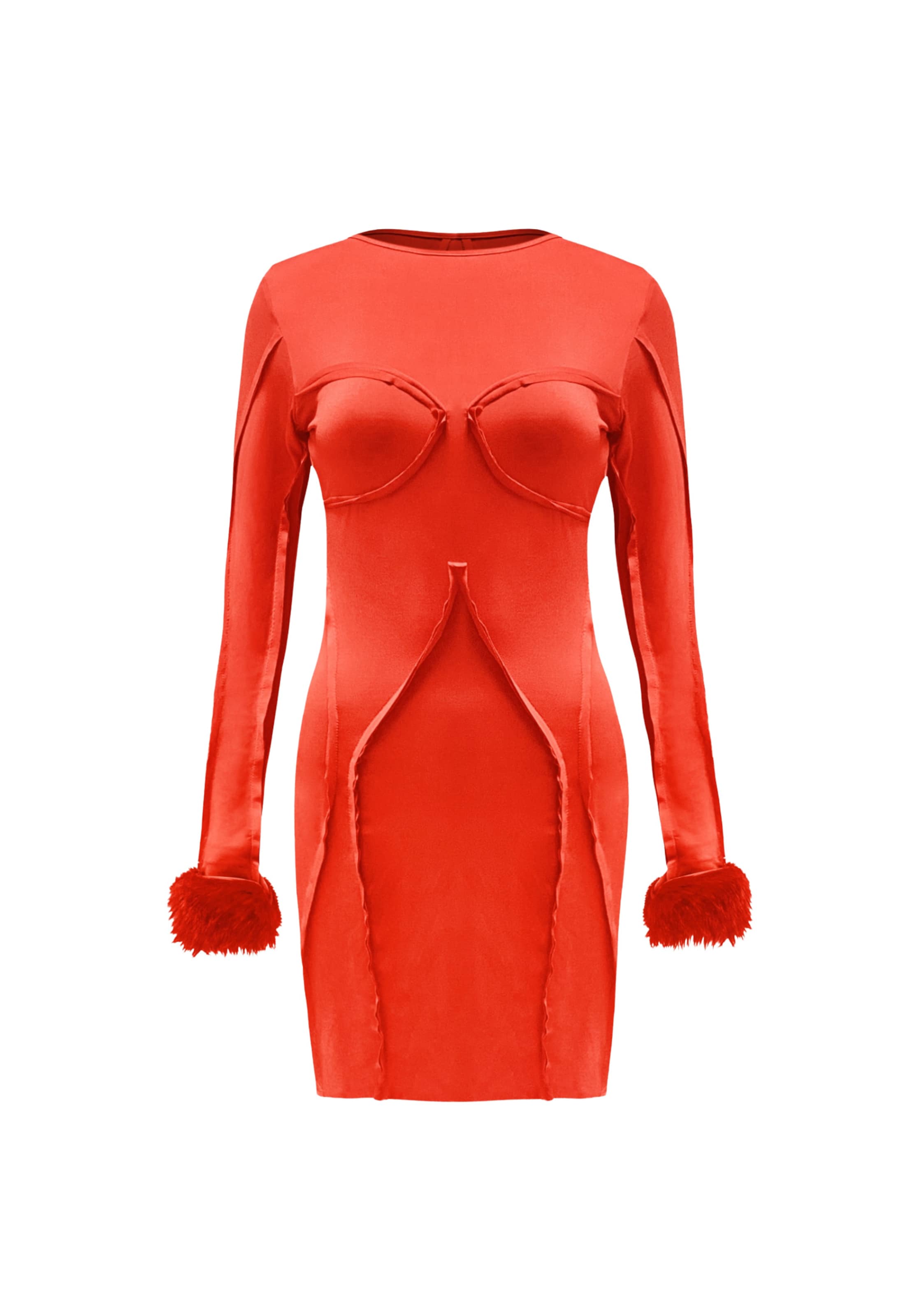 OW Collection Coctailkjole 'Ciara' i rød: forside