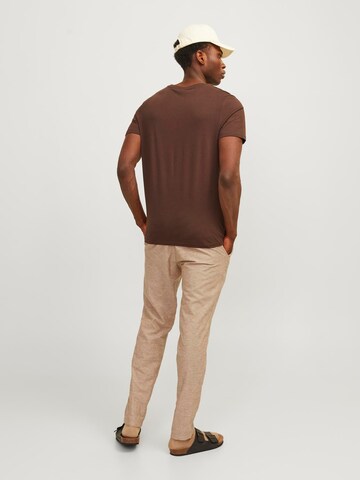 Effilé Pantalon chino 'JPSTAce JJSummer' JACK & JONES en marron