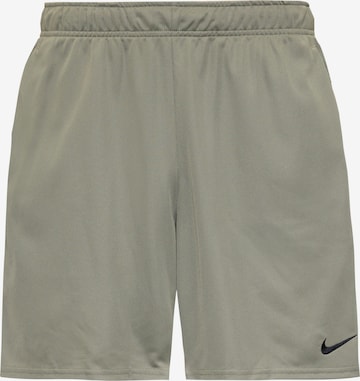 NIKE Regular Workout Pants 'DF FLEX' in Green: front