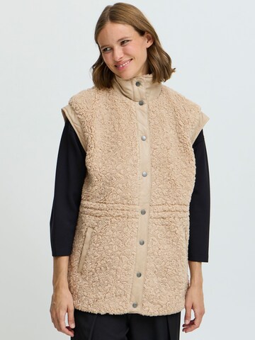 b.young - Chaleco ' ANAMAJ' en beige: frente