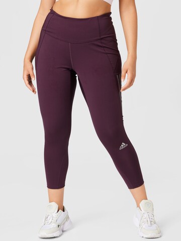 Skinny Pantalon de sport 'Own The Run ' ADIDAS SPORTSWEAR en violet : devant