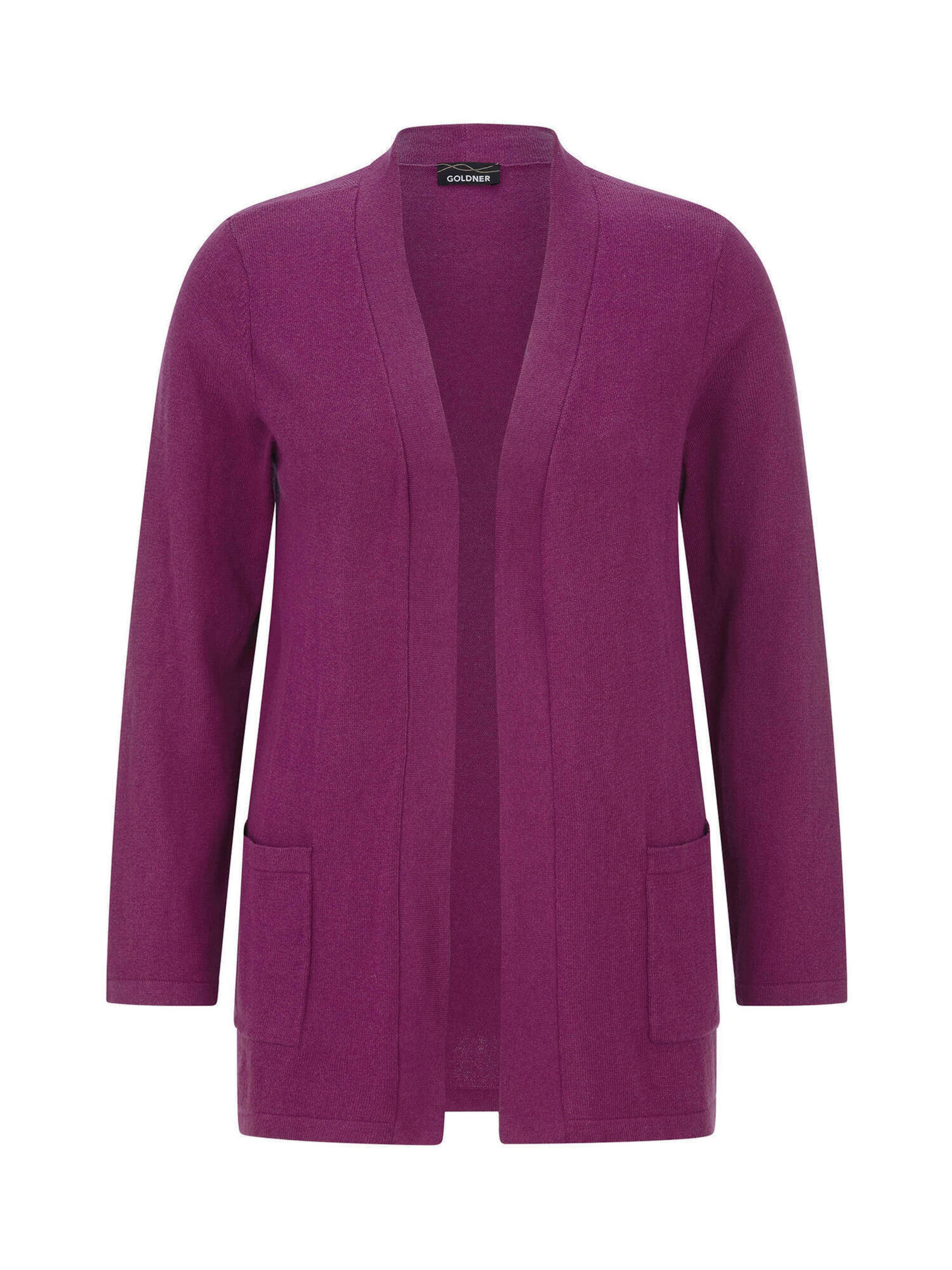 Goldner Knit Cardigan in Purple: front