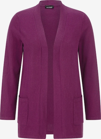 Goldner Knit Cardigan in Purple: front