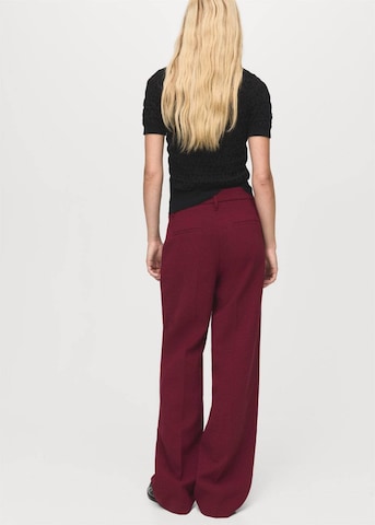 MANGO Wide leg Pants 'Maca' in Red